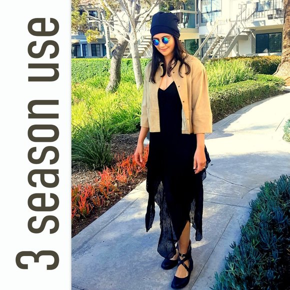 Natural Ecofriendly Cotton Soft Black Dress-One Size (XS-XL) - Picture 2 of 10